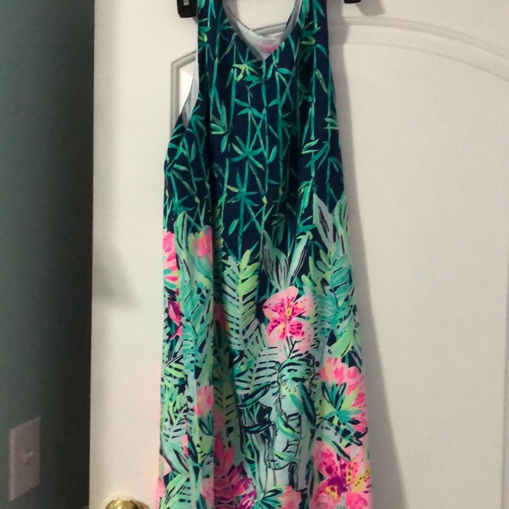 Short Silk shift dress, new never worn Size L